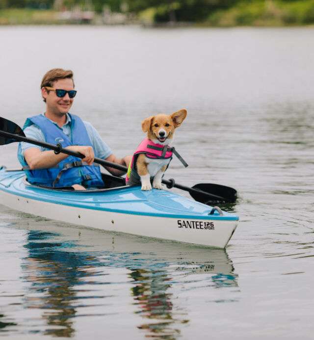 Kayaking with a corgi
